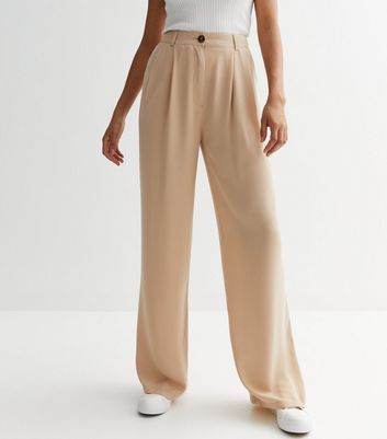 Perrie Sian Camel Flared Tailored Trousers  In The Style