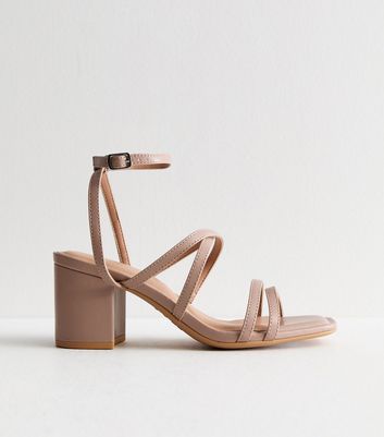 New look brown heeled sandals best sale