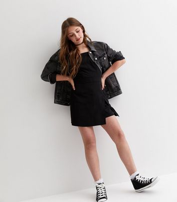 Girls black hotsell skater dress