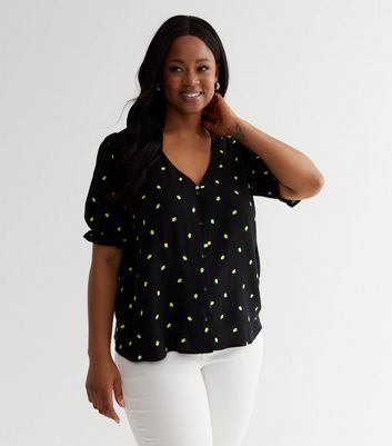 Polka dot short sleeve blouse online