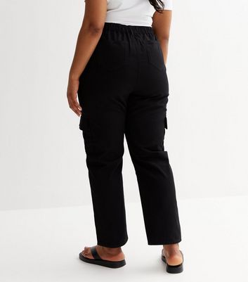 Coated cargo trousers - Black - Ladies | H&M