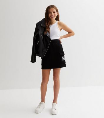 Black jersey mini 2024 skirt new look