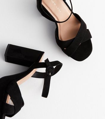 New look clearance black chunky heels