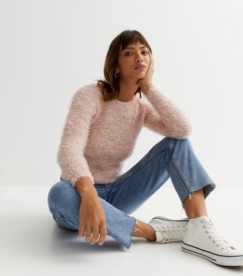 Sunshine Soul Pink Eyelash Knit Jumper | New Look