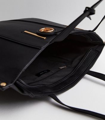 Black Leather-Look Tote Bag New Look Vegan