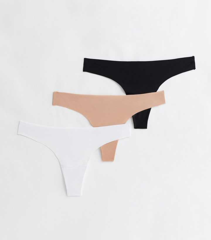 Brand New 3 Pcs Nude Seamless Invisible Thong (Primark), Women's Fashion,  New Undergarments & Loungewear on Carousell