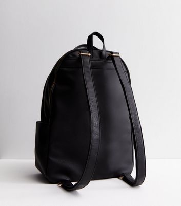 Black Pocket Front Backpack New Look Vegan