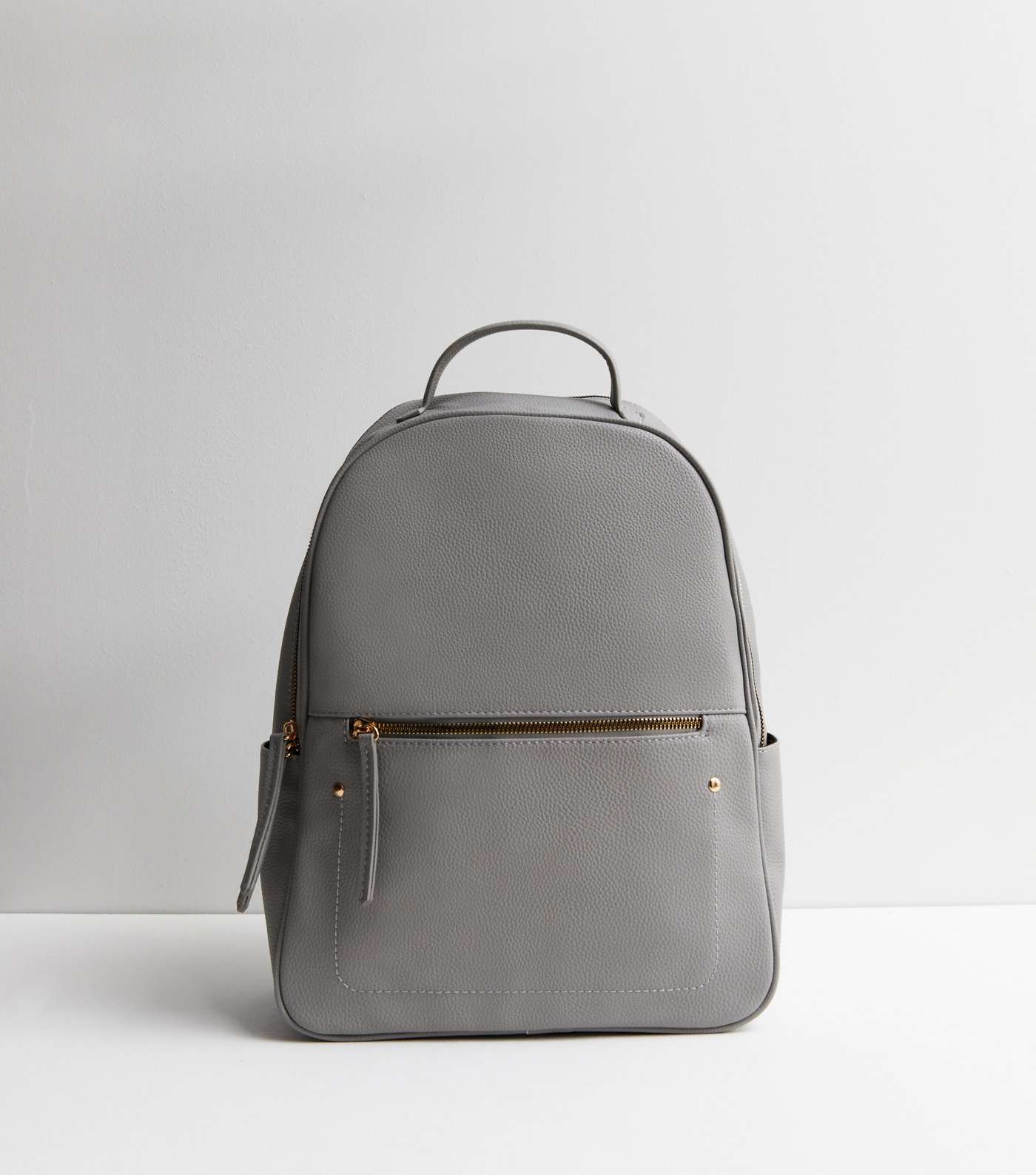 Grey Pocket Front Backpack
