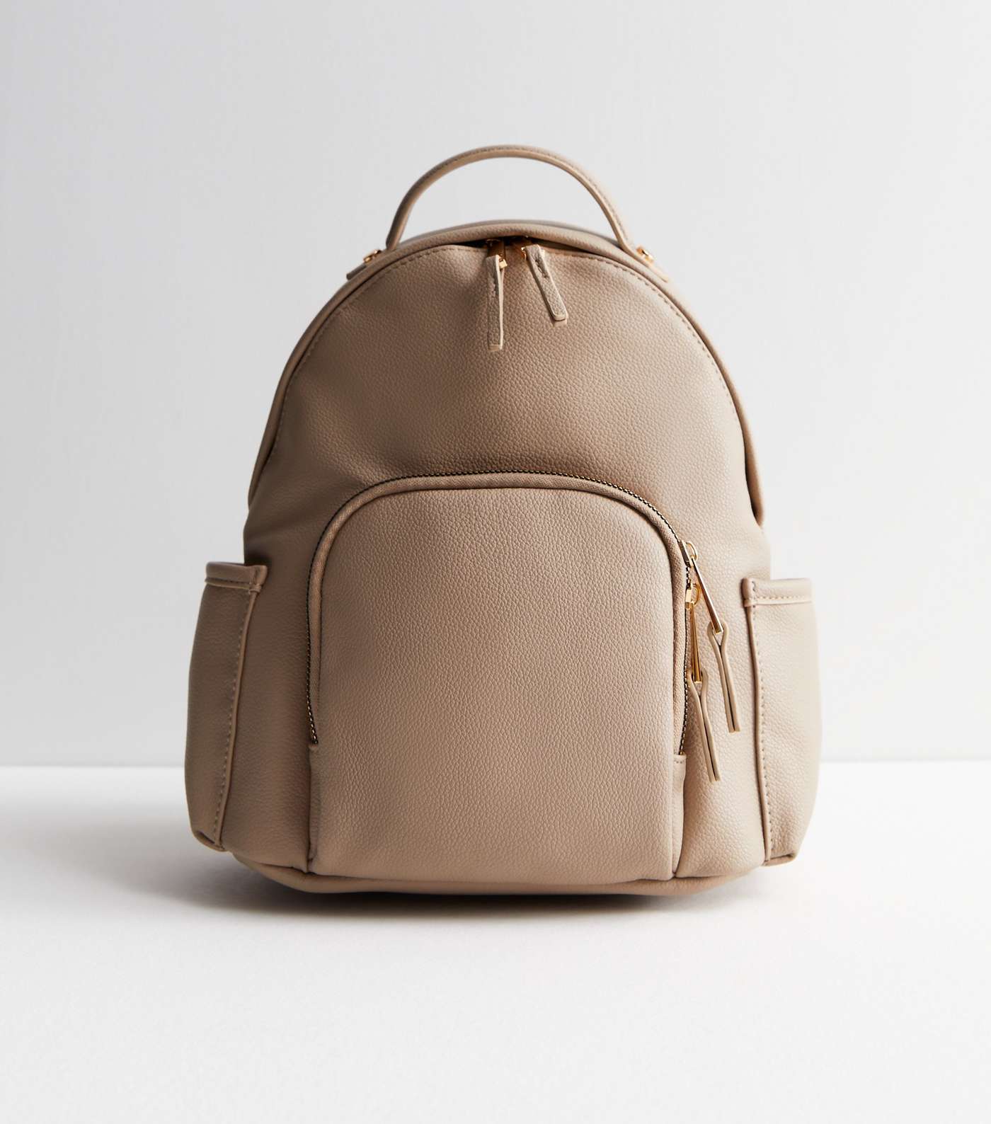 Mink Leather-Look Mini Backpack