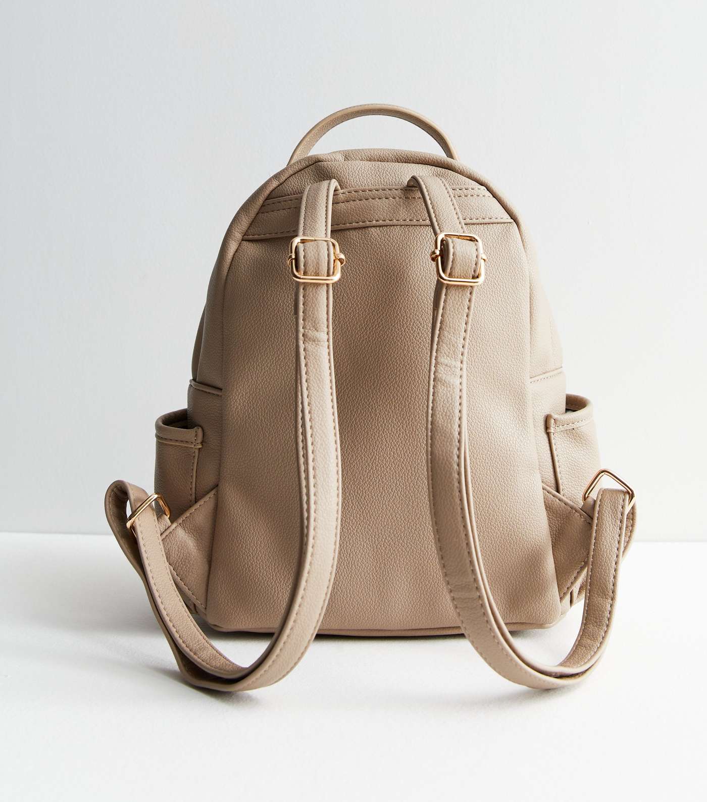 Mink Leather-Look Mini Backpack Image 3