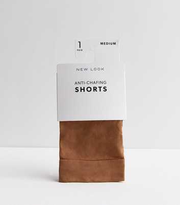 Tan 80 Denier Anti-Chafing Shorts