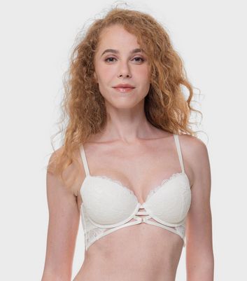 Dorina White Lace Strappy Underwired Bra New Look