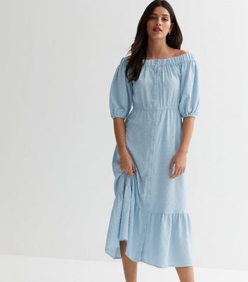 Pale blue 2024 midi dresses