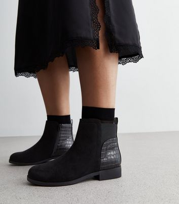 Wide fit store black chelsea boots