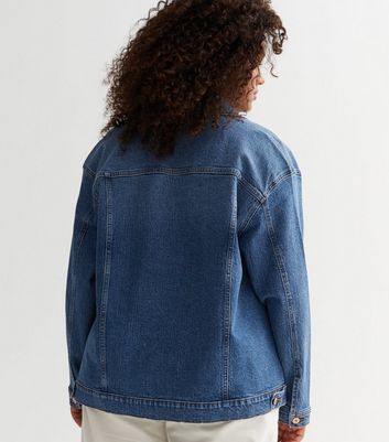 New look curve denim jacket sale