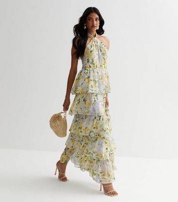 tiered floral dress