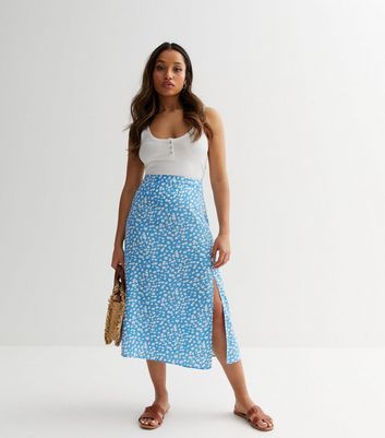 New look spot midi hot sale skirt