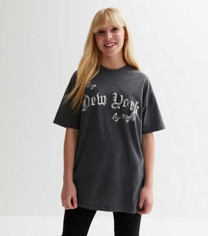 T-shirt Dress - Black/New York - Ladies