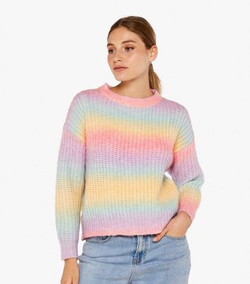 Apricot Multicoloured Stripe Knit Jumper | New Look