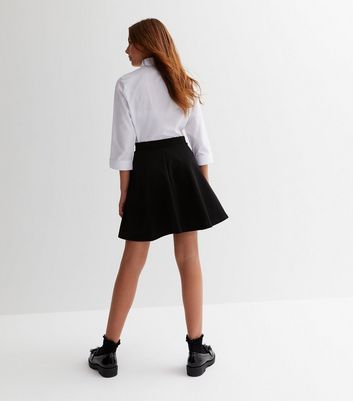 Girls Black Skater Skirt New Look