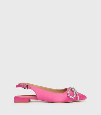 London Rebel Pink Embellished Bow Ankle Strap Sandals