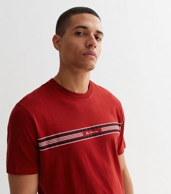 Mens red on sale striped t shirt