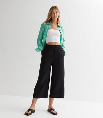 Plain stretch cropped trousers with cutout - JMP - Jean Marc Philippe