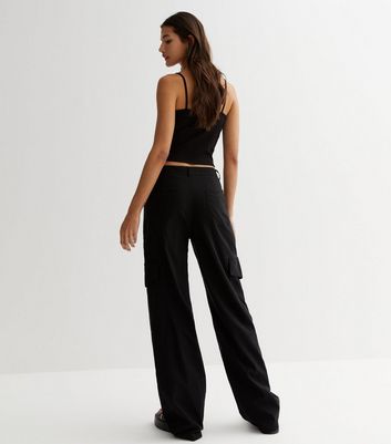 Pink Vanilla Black Wide Leg Cargo Trousers New Look