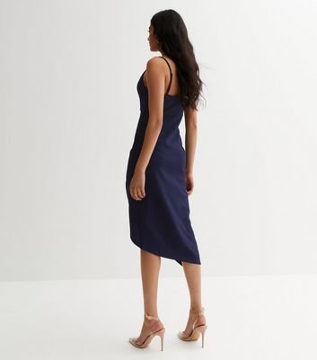 Miss selfridge cami shop slip dress in navy