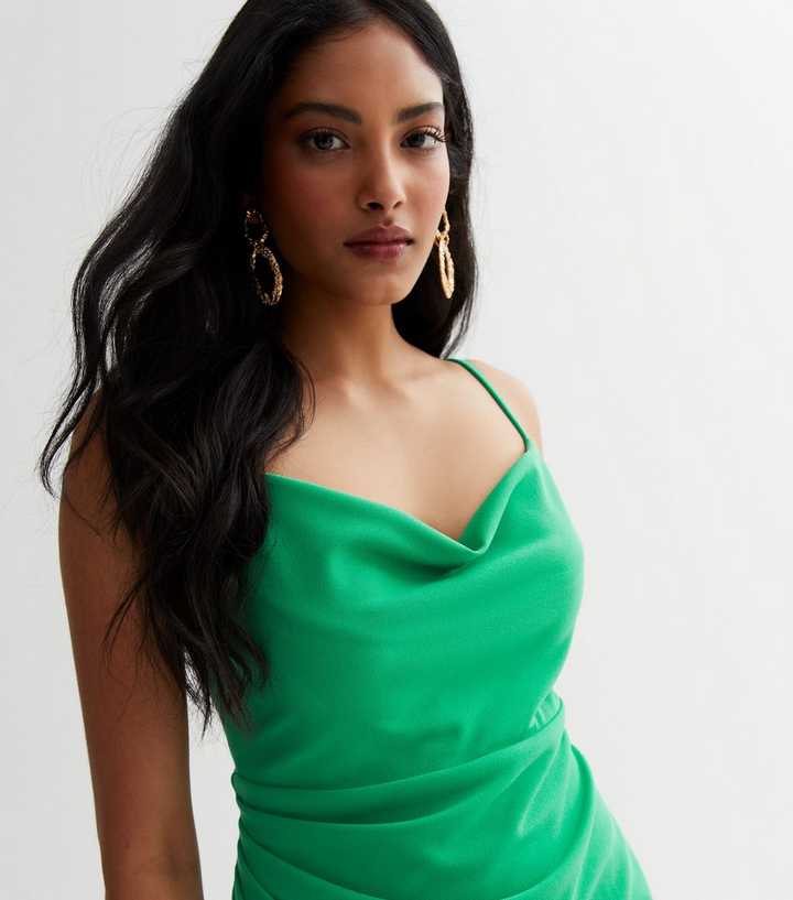 Certainly Ours Cowl Neck Dress (Emerald)