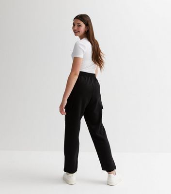 Girls sales black joggers