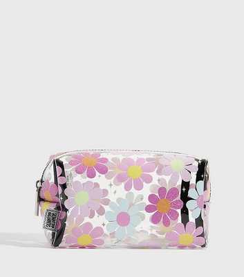 Skinnydip Multicoloured Glitter Flower Makeup Bag