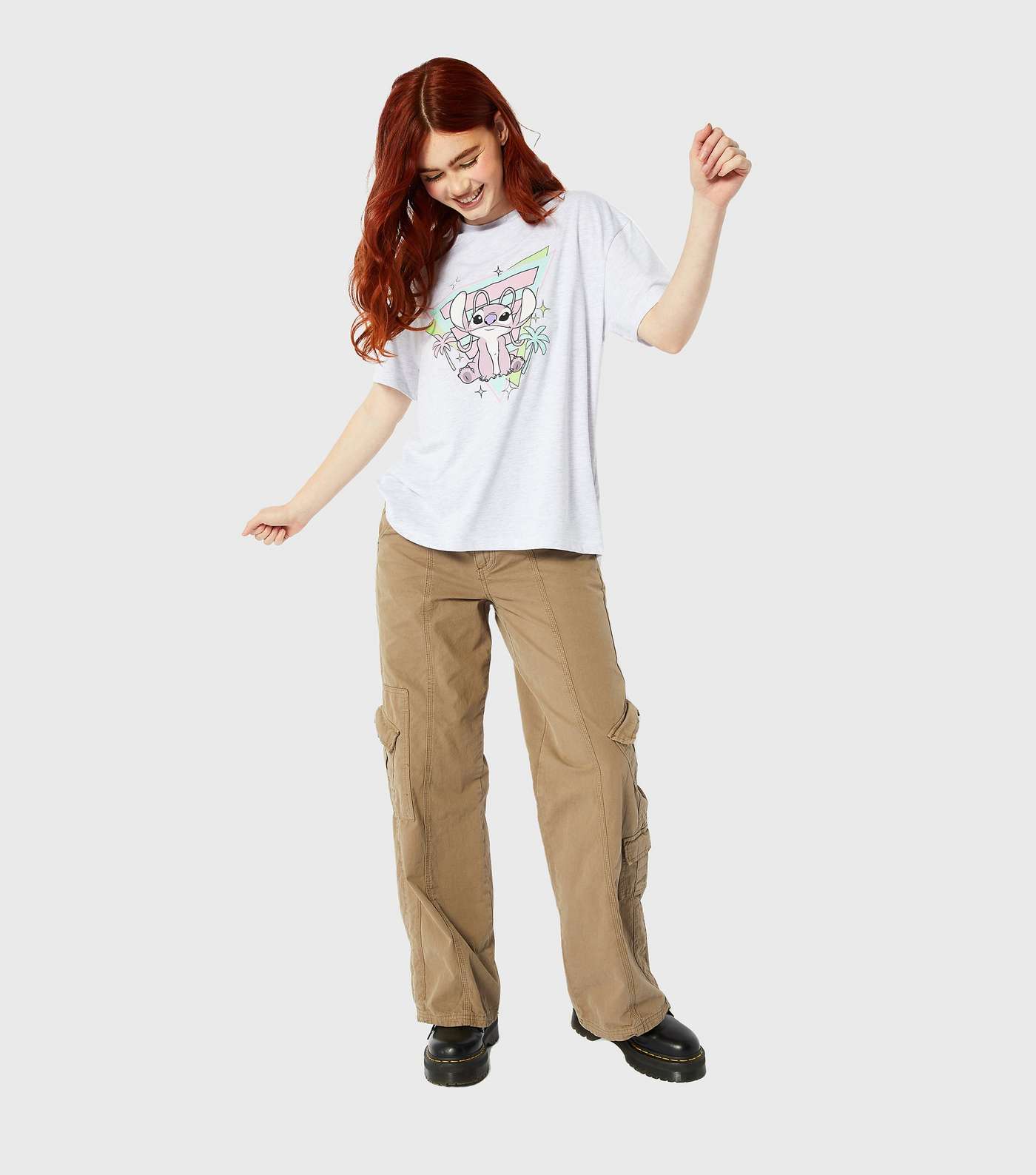 Skinnydip Lilac Disney Angel Oversized Logo T-Shirt Image 2