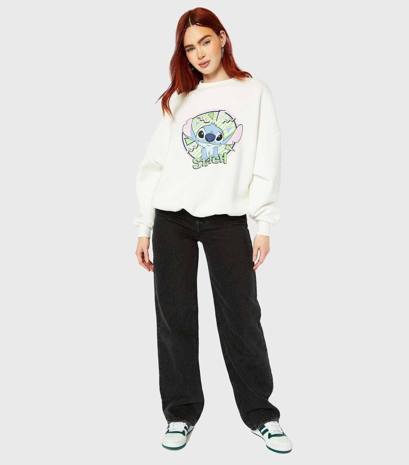 Skinnydip Cream Disney Stitch Jersey Sweatshirt Image 2
