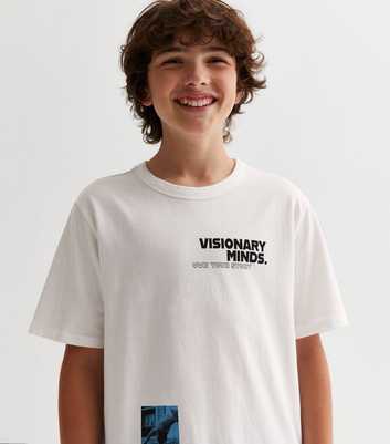 KIDS ONLY White Visionary Boxy Logo T-Shirt