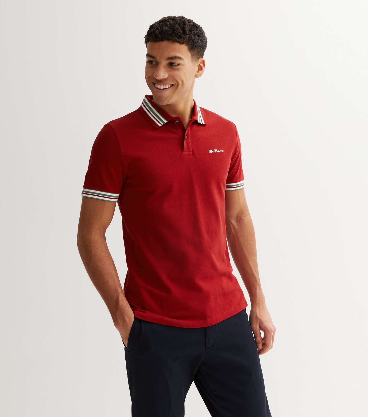 Ben Sherman Red Short Sleeve Polo Shirt Image 3