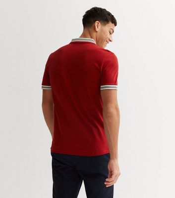Men's Ben Sherman Red Short Sleeve Polo Shirt New Look