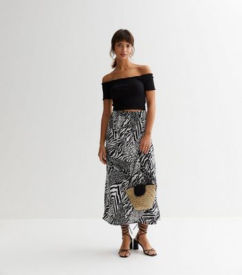 Zebra print skirt new clearance look