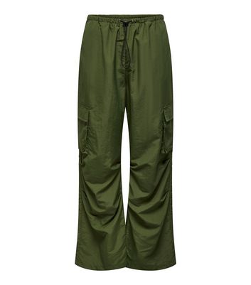 ONLY Khaki Cargo Wide Leg Trousers New Look