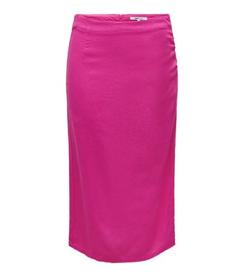 Linen skirt clearance pink