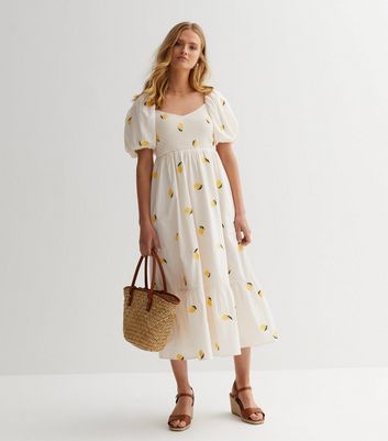 Lemon and white dress hotsell