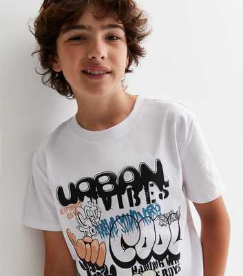 KIDS ONLY White Graffiti Logo T-Shirt