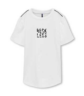 KIDS ONLY White Long Reckless Logo T-Shirt