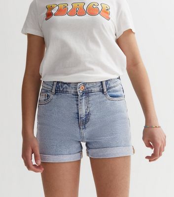 KIDS ONLY Pale Blue Denim Shorts New Look