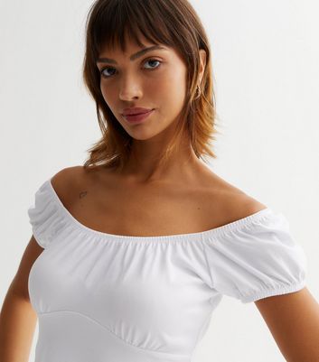 New look white bardot top best sale