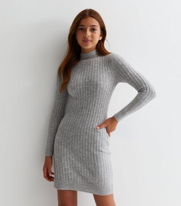 Girls grey shop sweater dress