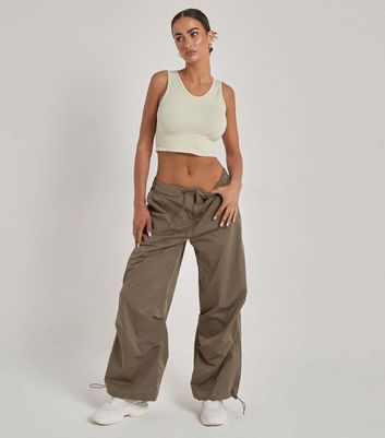 Urban Bliss Stone High Waist Parachute Cargo Trousers