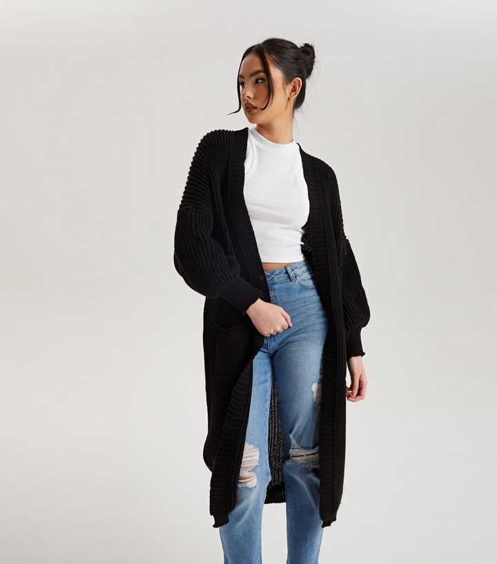 Urban Bliss Black Chunky Knit Long Cardigan | New Look