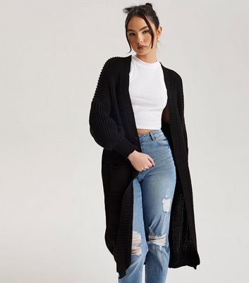 New look long black cardigan best sale