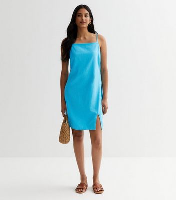 Turquoise shop linen dress